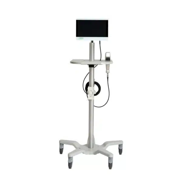 système IC-Flow sur chariot pour imagerie fluorescence ICG bloc opératoire